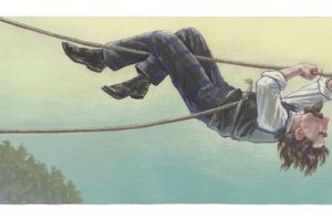 Blondin under rope