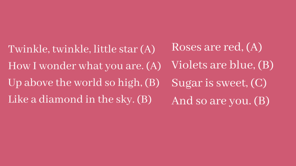 Lit Links - rhyming pattern